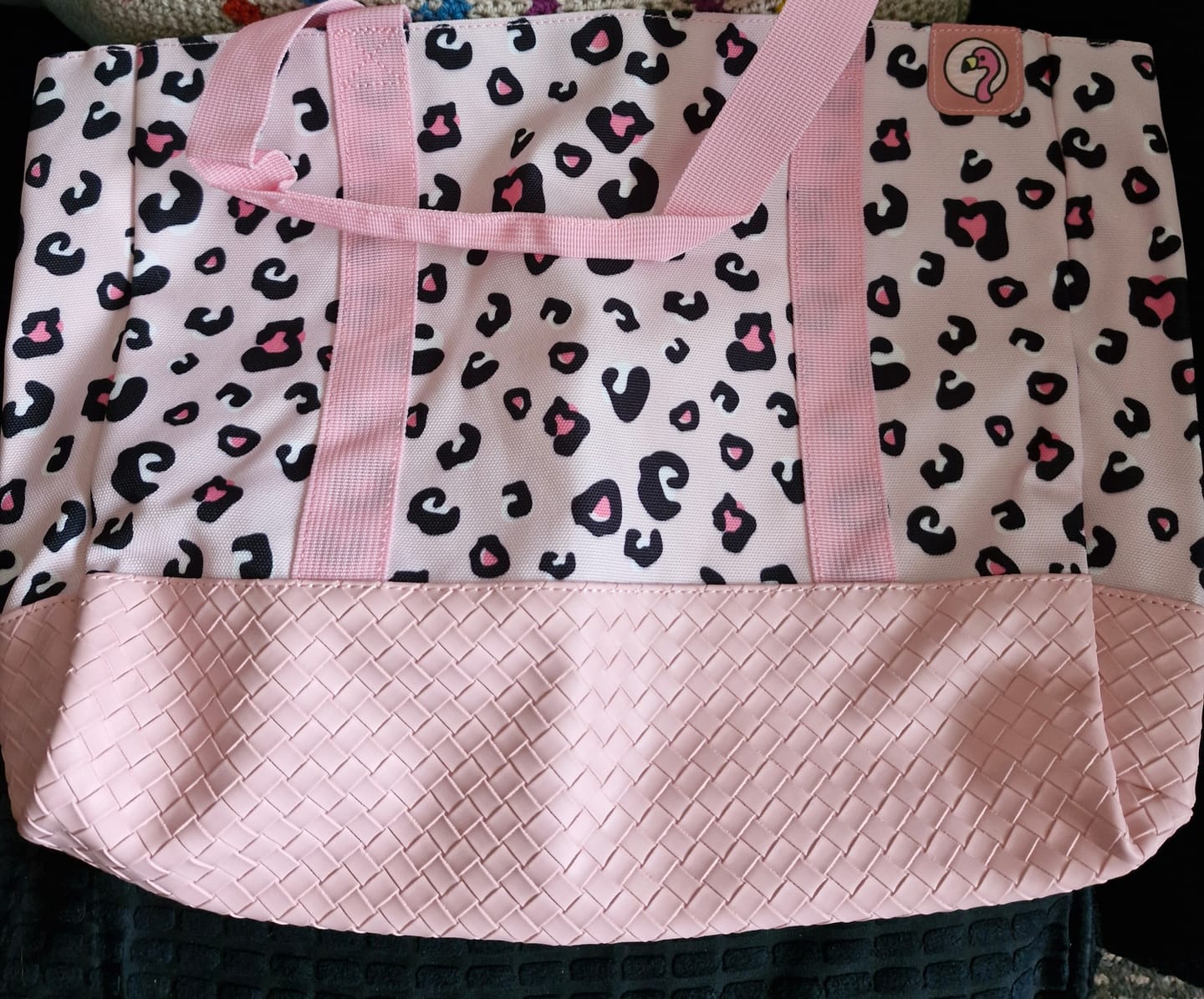 Customer photo review of Pink Leopard Tote Bag