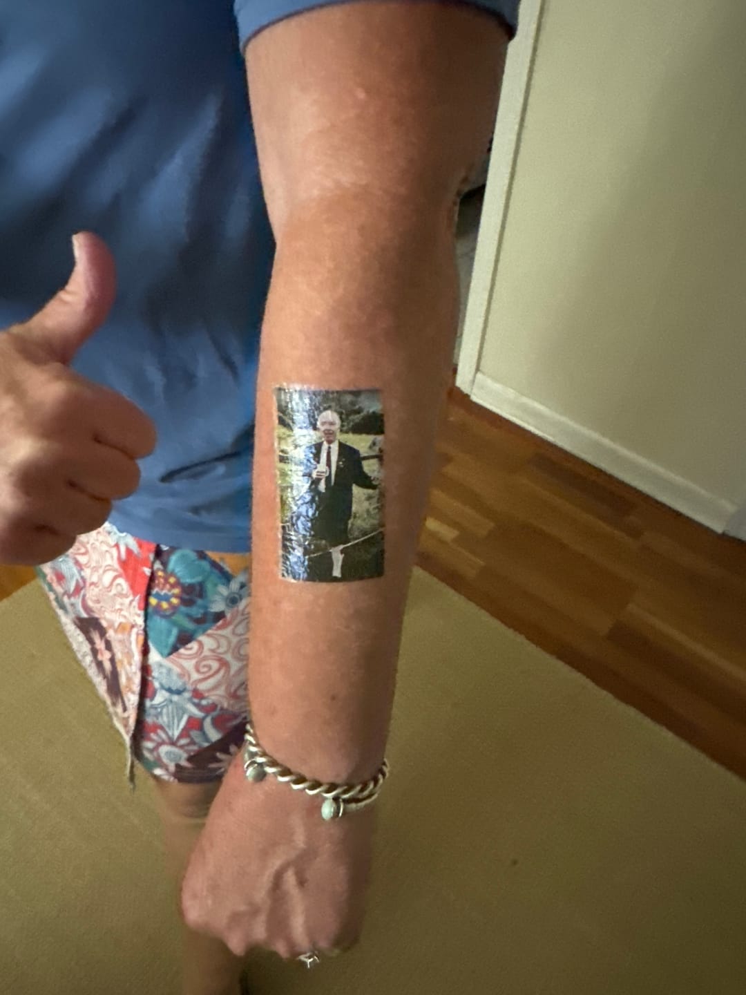 Customer photo review of Custom Photo Temporary Tattoo
