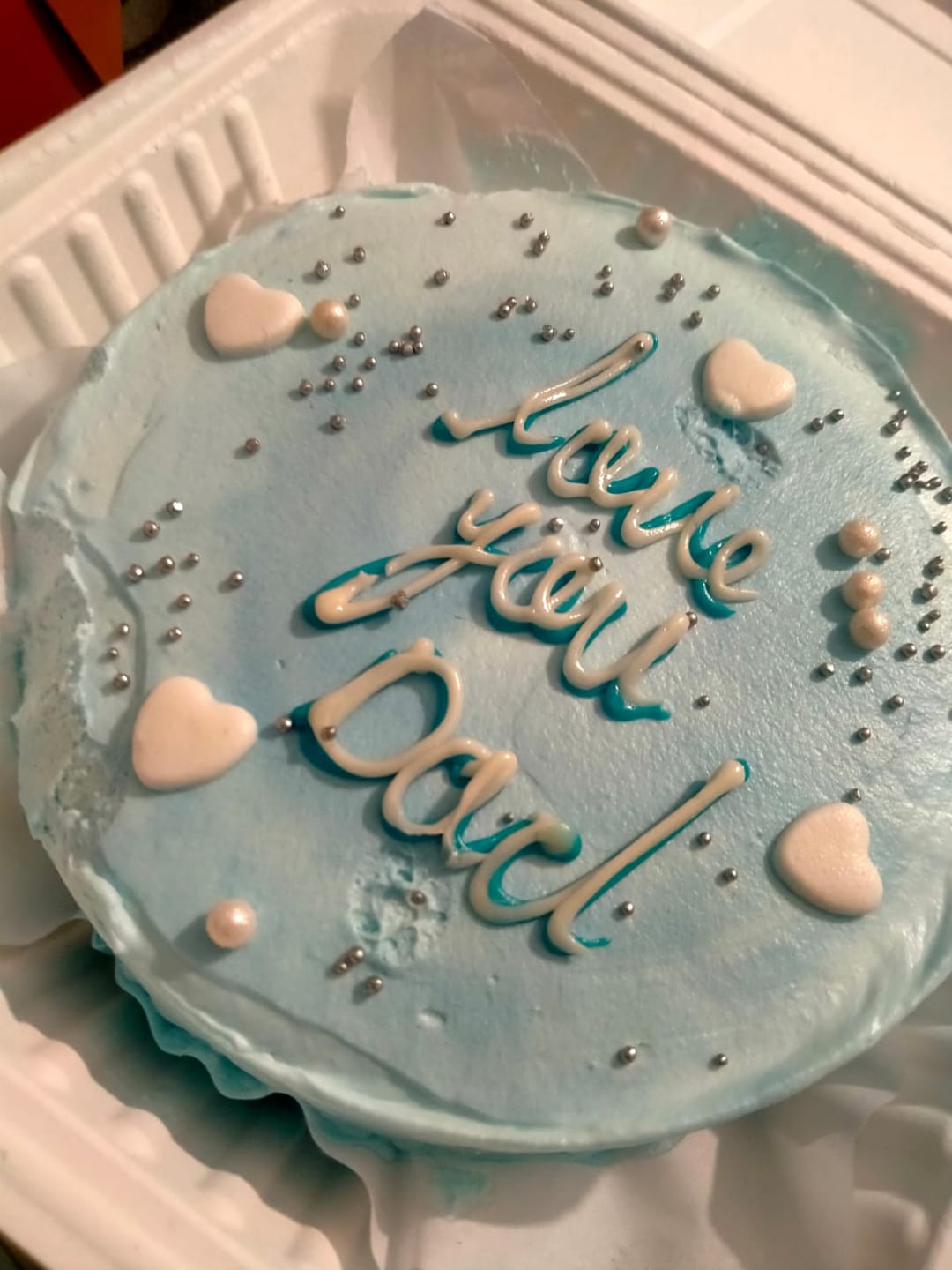 Customer photo review of Ombre Father Day Bento Cake