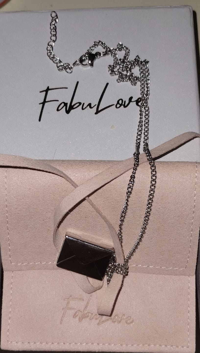Customer photo review of Personalized Love Letter Necklace