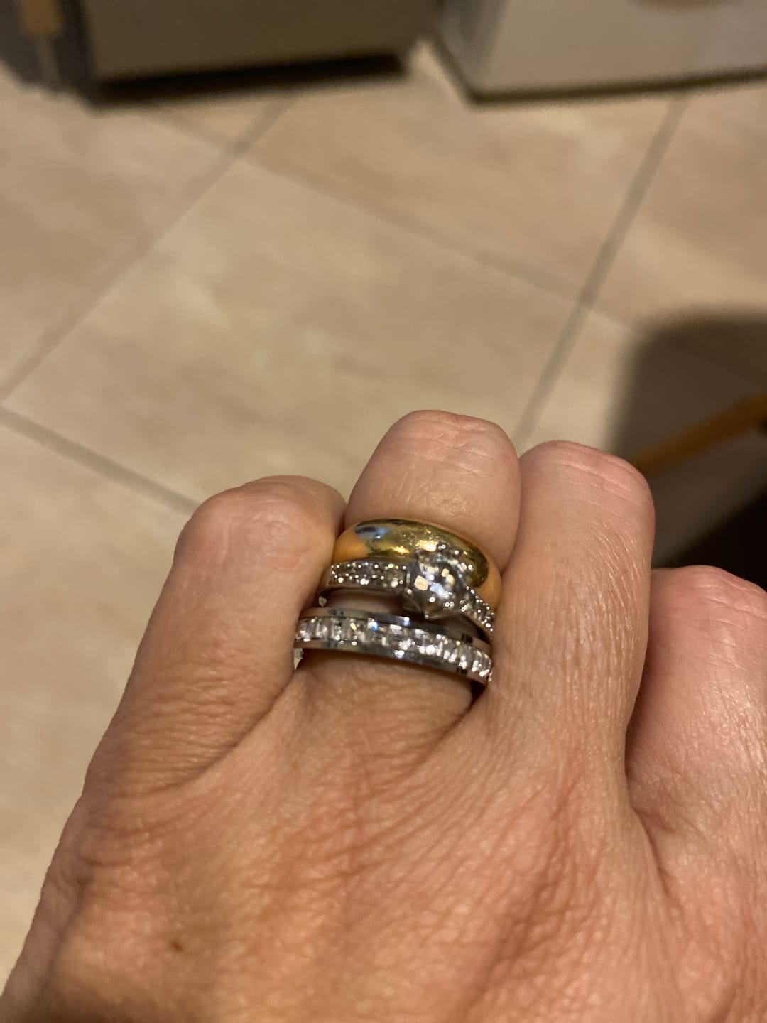 Customer photo review of Anel Brilhante - Prata