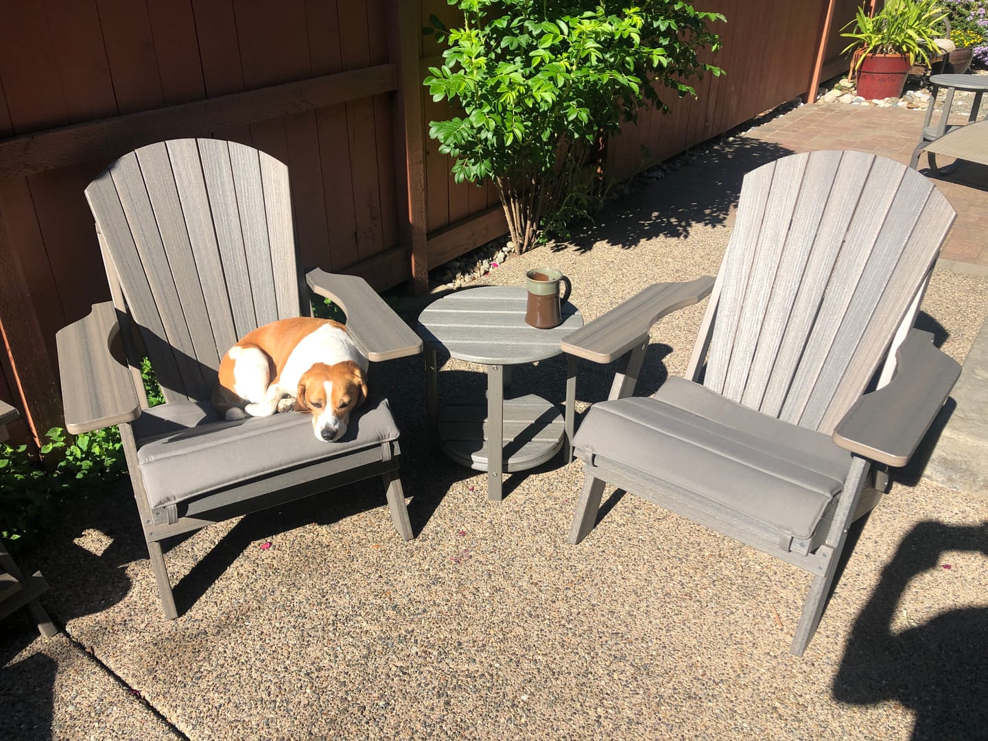 Customer photo review of Folding And Stationary Adirondack Chair Seat Cushions Sunbrella® Fabric (18 Colors Options!)