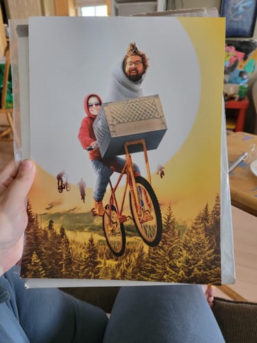 Customer photo review of 'Doggo-Terrestrial' Personalized Pet/Human Poster