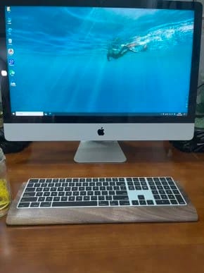 Customer photo review of Wooden Tray for Magic Keyboard with Numeric Keypad