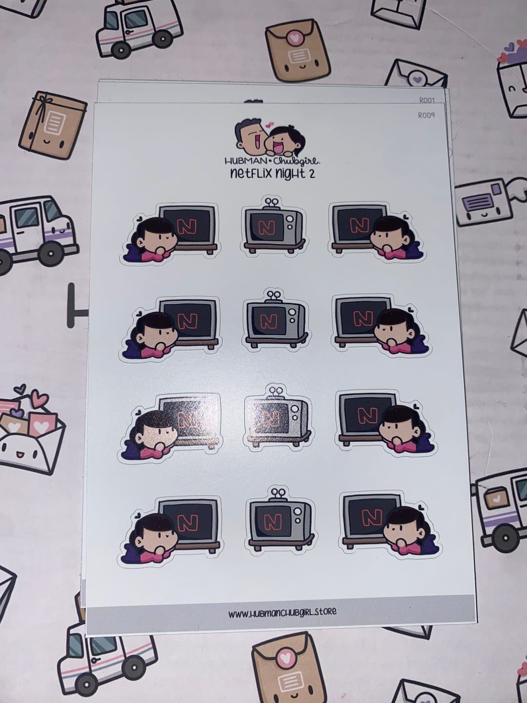 Customer photo review of Netflix Night 2 Planner Stickers