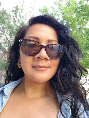 Customer photo review of Felicia Creolla Earrings