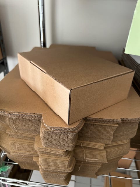Customer photo review of 174 x 128 x 53mm Die-cut Brown Mailing Box ECO B67