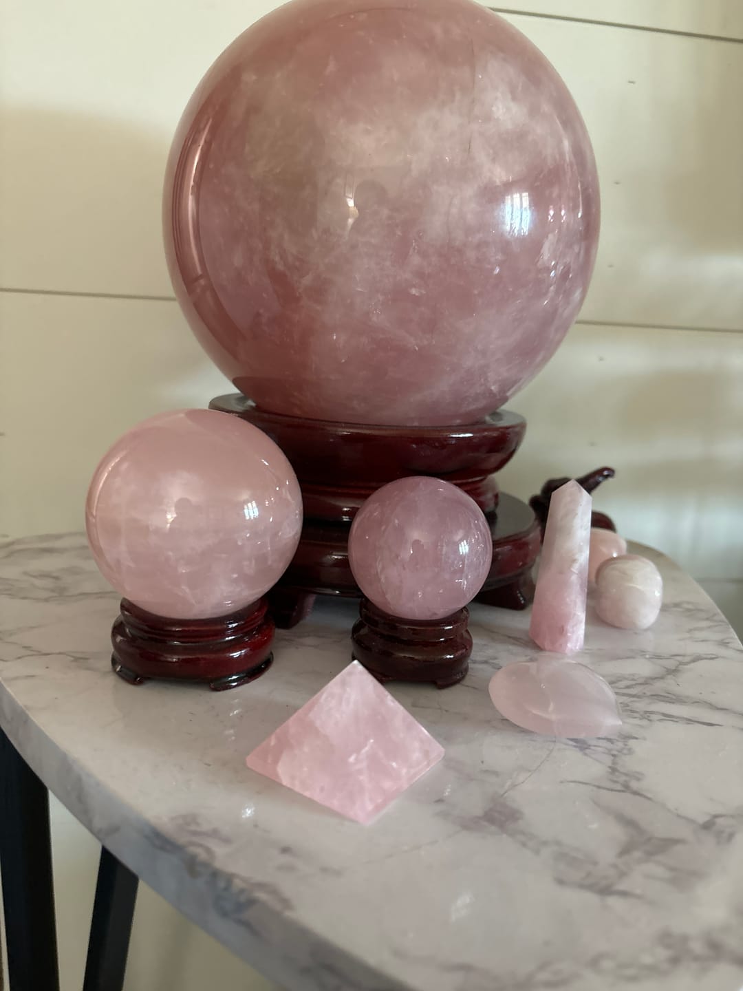 Customer photo review of Rose Quartz Crystal Pyramid