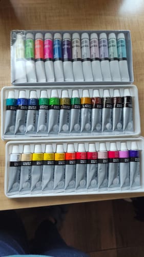 Customer photo review of Daler Rowney Simply - Set 24 Acrílicos 12 ml