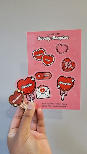 Customer photo review of Lovely Bangtan Sticker Sheet