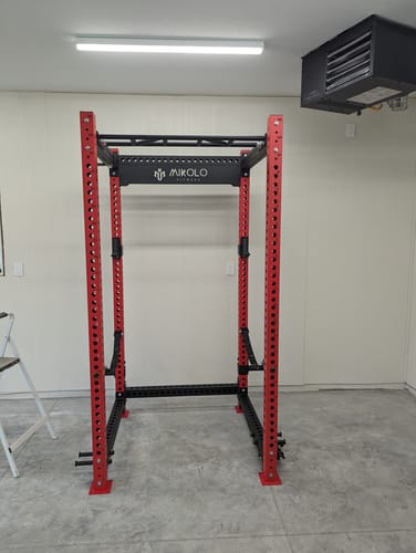 Customer photo review of P5 Four Post Power Rack Builder(3‘’×3‘’, 1" Holes, 90‘’H x 44‘’D)