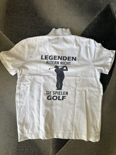 Customer photo review of LEGENDEN ALTERN NICHT SIE SPIELEN GOLF (Rückendruck) - Herren Bio-Baumwolle Polo-Shirt