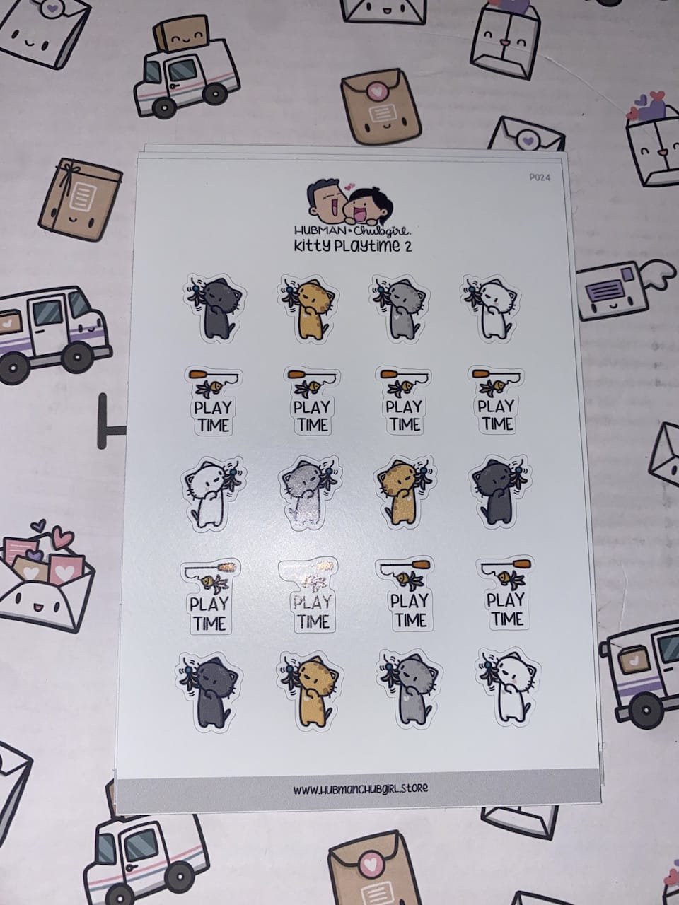 Customer photo review of Kitty Playtime 2 Planner Stickers