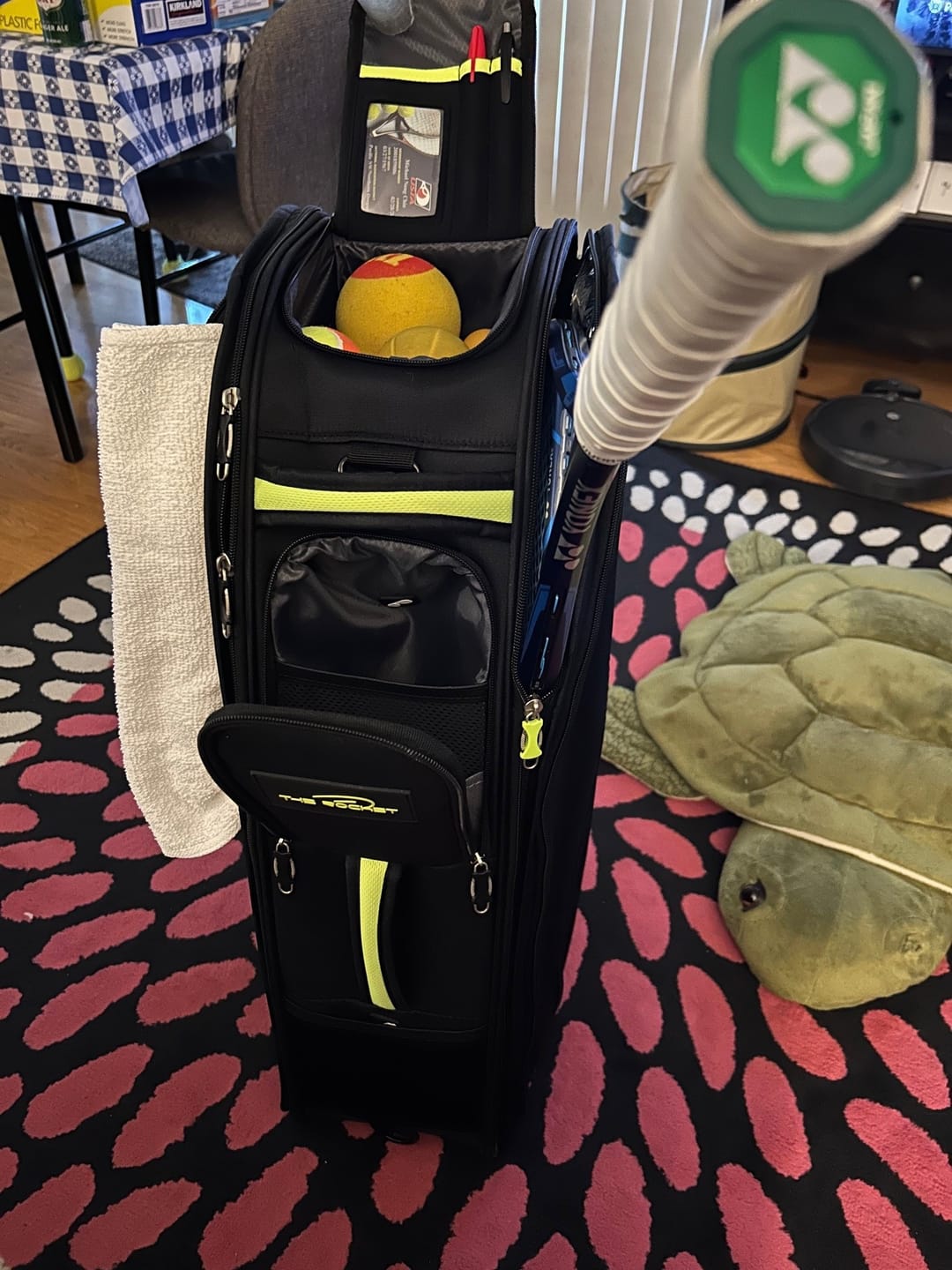 Customer photo review of The Rocket Tennis Racquet Bag