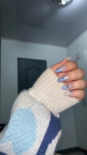 Customer photo review of Siva Nail, Midnight Goldrush, Metallic Glamour, Handmade Press on Nails