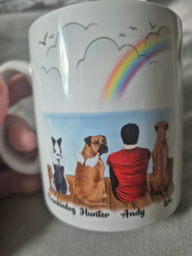 Customer photo review of Man & Dogs - Best Dog Dad Ever Personalised Mug