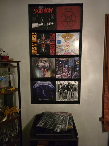 Customer photo review of 12" Vinyl Record Display Frame - LP Wall Storage