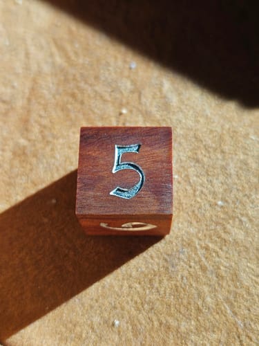 Customer photo review of Holzwürfel Bleiholz D20 / D6