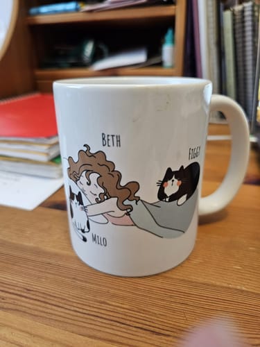 Customer photo review of Personalized Cat Mug