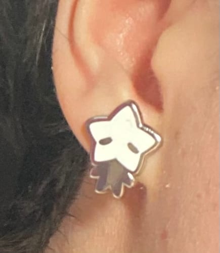 Customer photo review of Star Baby Earrings