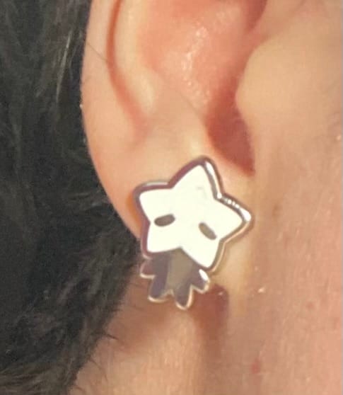 Customer photo review of Star Baby Earrings