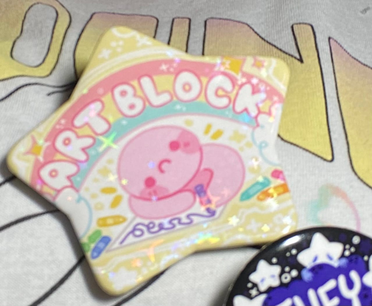 Customer photo review of Art Block Large Glitter Star Button