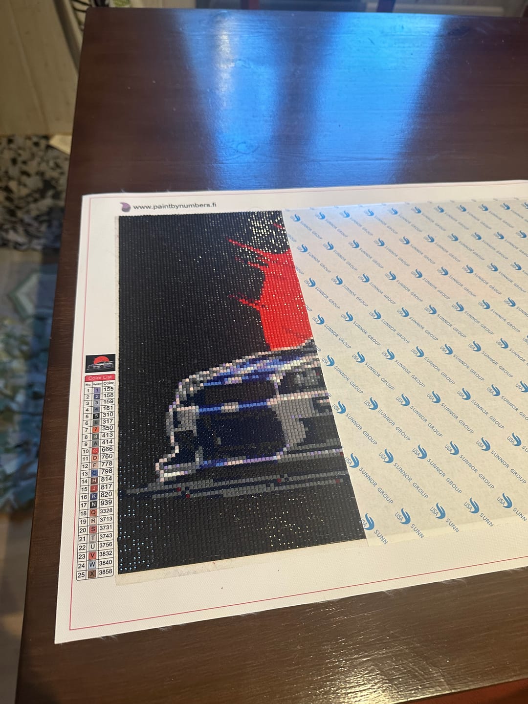 Customer photo review of Timanttimaalaus omalla kuvalla