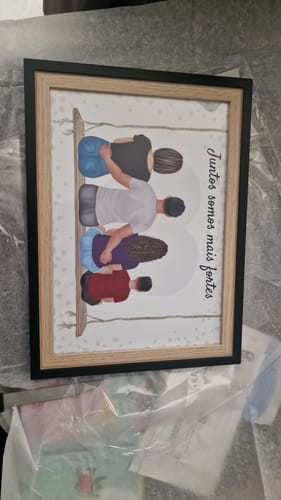 Customer photo review of Affiche Personnalisée - Papa et Enfants - Fête des pères