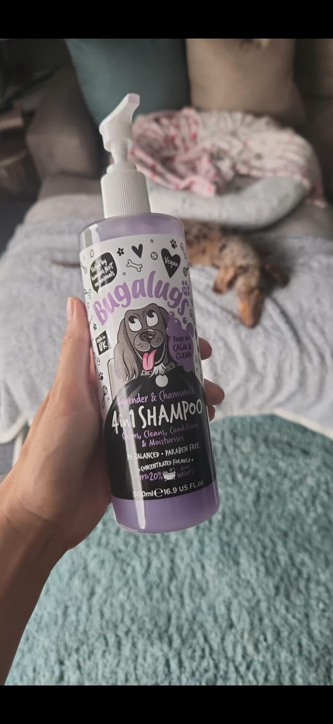 Customer photo review of 4 in 1 Dog Shampoo (Lavender & Chamomile)