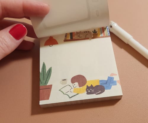 Customer photo review of Furukawashiko 4 Designs Memo Pad - Home Time