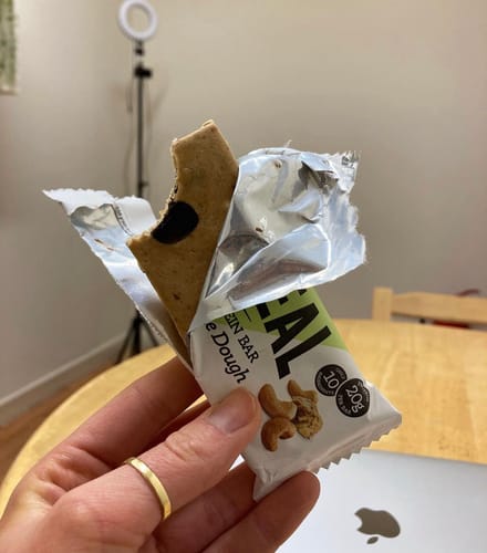 Customer photo review of Cashew Cookie Dough Protein Bar