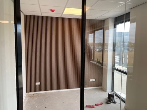 Customer photo review of Wooden Wall Panel | Mocca | Premium 3-sided Wood Veneer