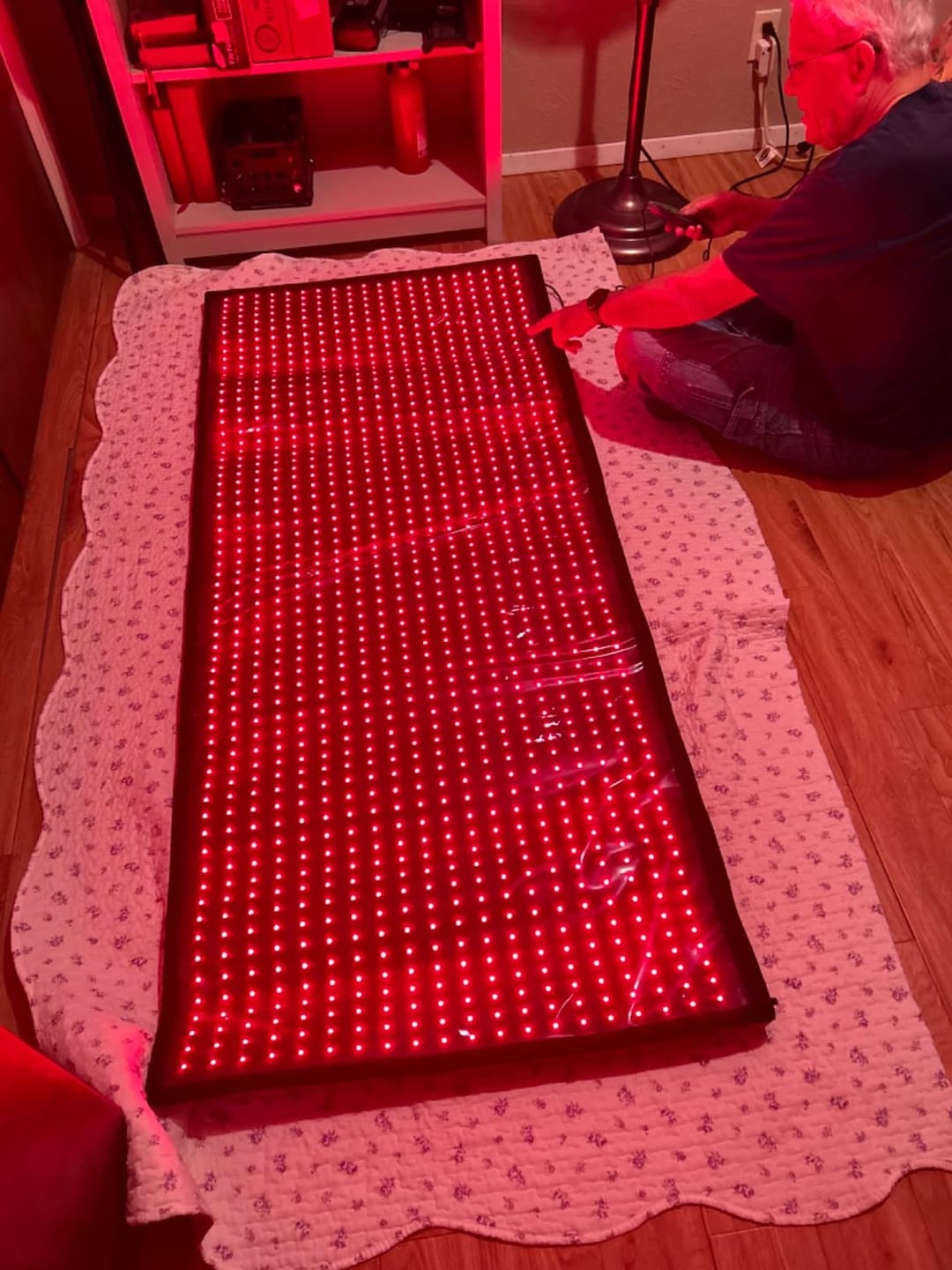 Customer photo review of Red Light Therapy Mat - Blinkrecover by Red Light Blinking