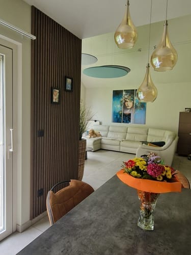 Customer photo review of Wooden Wall Panel | Grey Oak | Premium 3-sided Wood Veneer