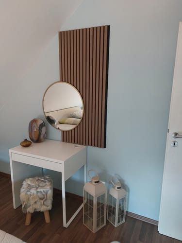 Customer photo review of Akustikpaneele Eiche Geräuchert - 240 cm x 60 cm