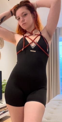 Customer photo review of Kill Shibari Spiked Bodysuit