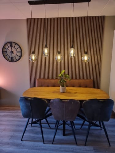 Customer photo review of Wooden Wall Panel | Mocca | Premium 3-sided Wood Veneer