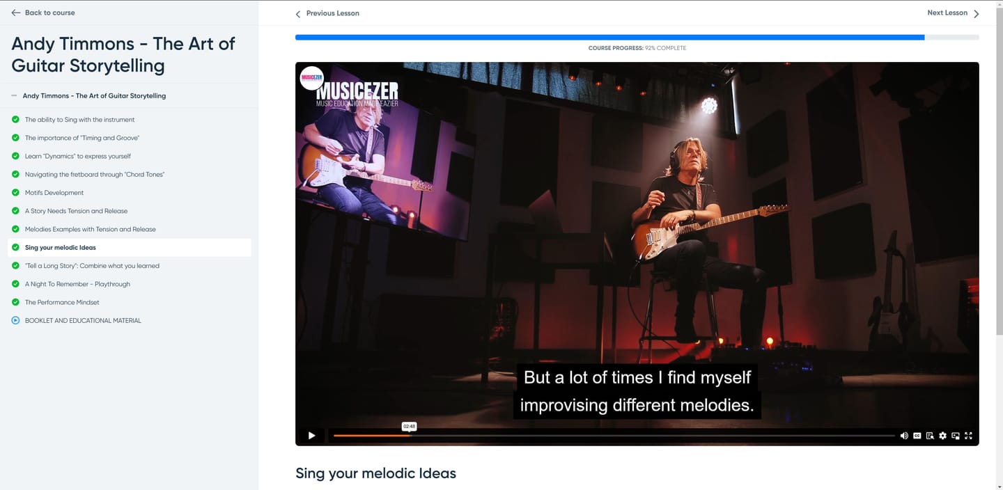 Customer photo review of THE ART OF GUITAR STORYTELLING - Andy Timmons