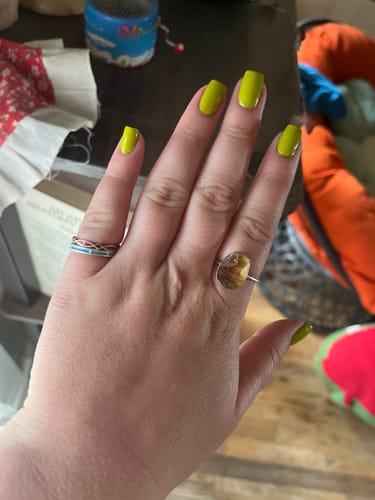 Customer photo review of Raw Stone Citrine Ring Sterling Silver