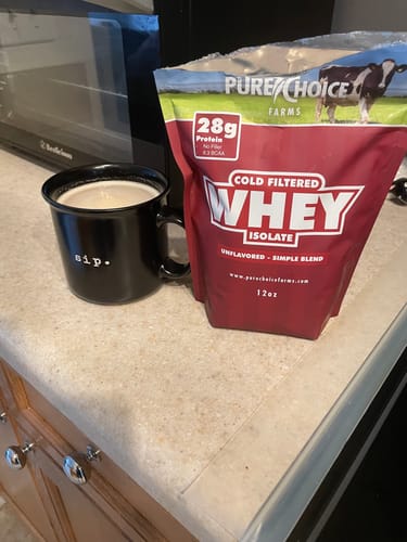 Customer photo review of Whey Protein Isolate Unflavored