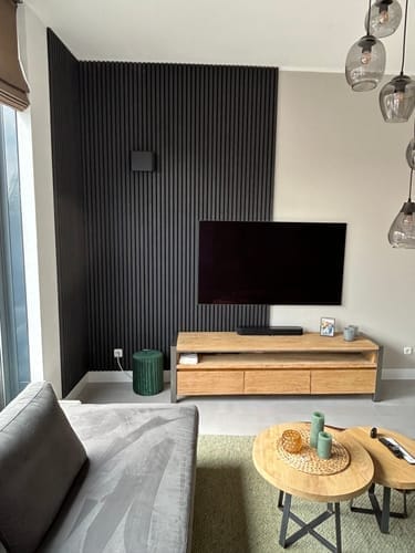 Customer photo review of Wooden Wall Panel | Mocca | Premium 3-sided Wood Veneer