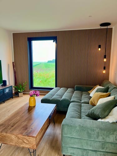 Customer photo review of Akustikpaneele Natürliche Eiche mit Filz Grau - 240 cm x 60 cm