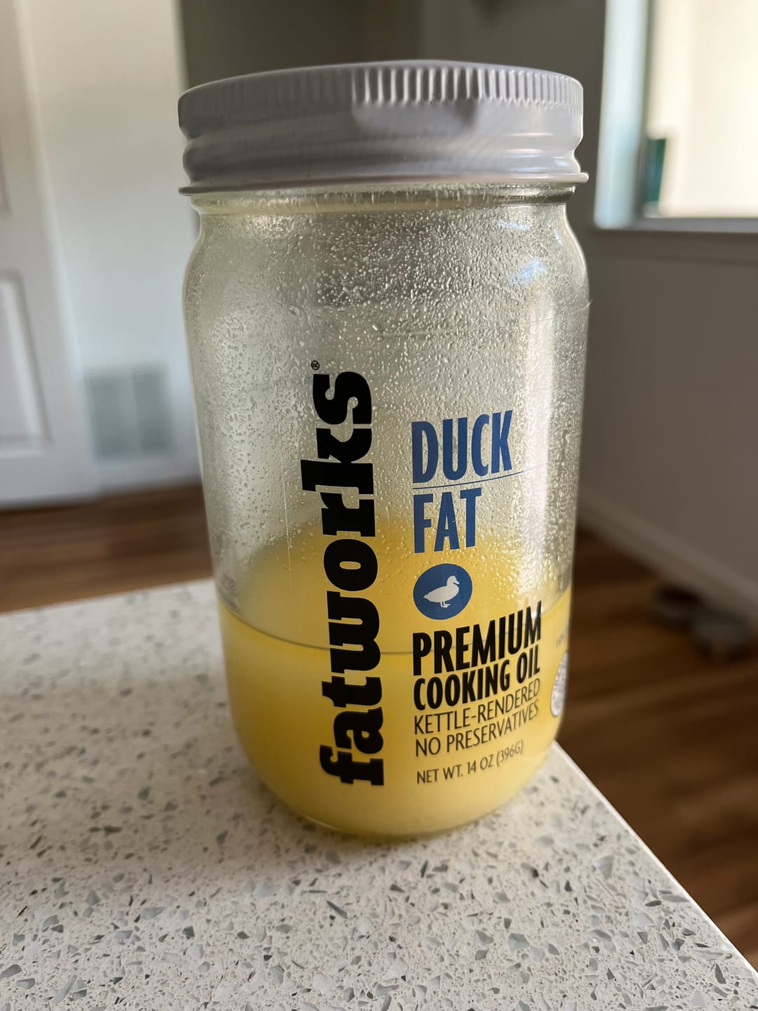 Customer photo review of Cage Free Duck Fat (14 oz)