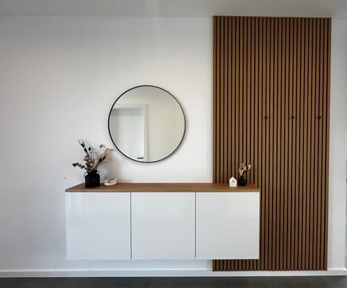 Customer photo review of Akustikpaneele Eiche Geräuchert - 240 cm x 60 cm