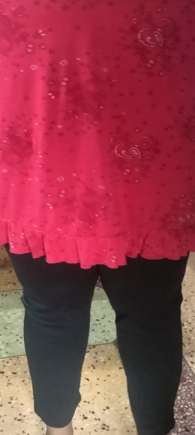 Customer photo review of Royal Blue 4-Way Stretchable Pants