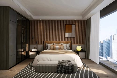 Customer photo review of Wooden Wall Panel | Mocca | Premium 3-sided Wood Veneer