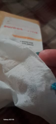 Customer photo review of Peach Scented Unflavored Daily Wipes