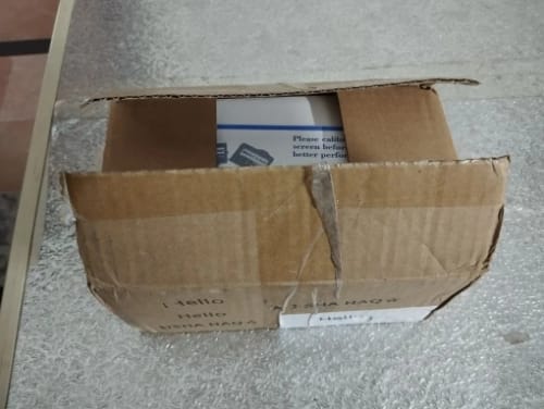 Customer photo review of Mini PrintPeak Handheld Inkjet Printer - Perfect for Curved Surfaces