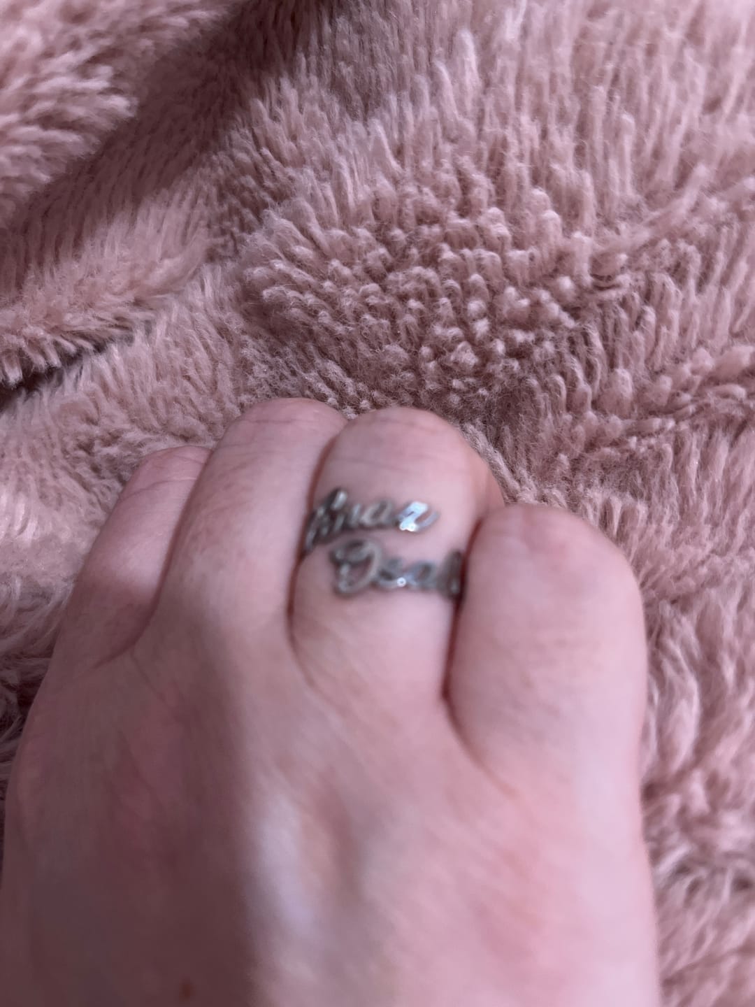 Customer photo review of Bague Deux Prénoms Personnalisable