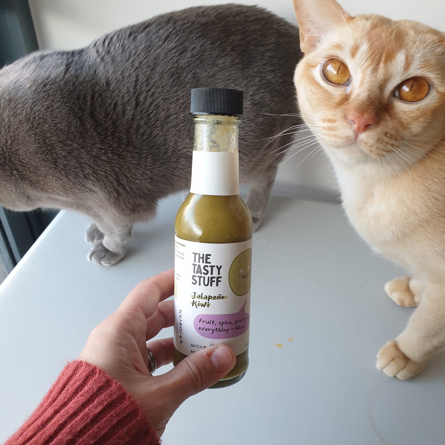 Customer photo review of Jalapeño Kiwi Fruit Hot Sauce 150ml